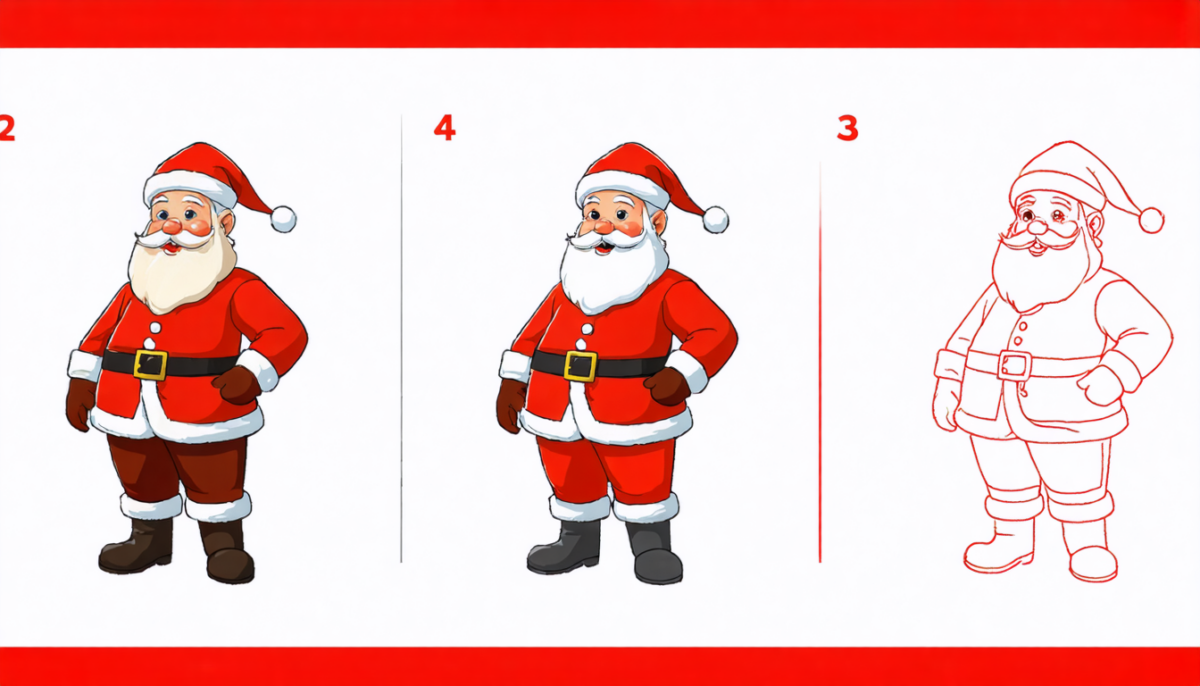 découvrez notre guide simple et détaillé pour apprendre à dessiner un père noël, idéal pour les débutants souhaitant créer facilement leur illustration festive.
