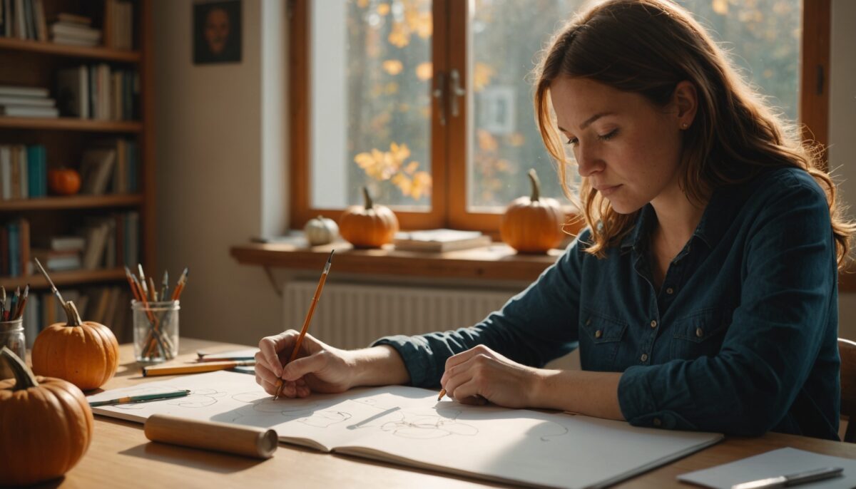 Apprenez à dessiner une citrouille simplement en suivant ces étapes faciles