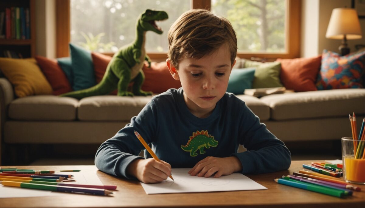 Guide simple et ludique : dessinez un dinosaure pas à pas