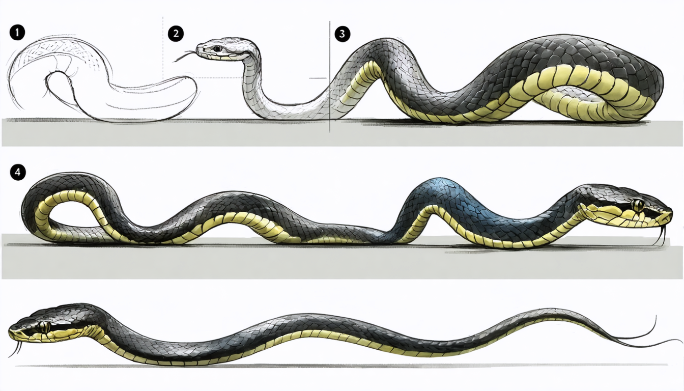 découvrez notre guide détaillé pour dessiner un serpent étape par étape, idéal pour débutants et passionnés d'art souhaitant maîtriser cette créature fascinante.
