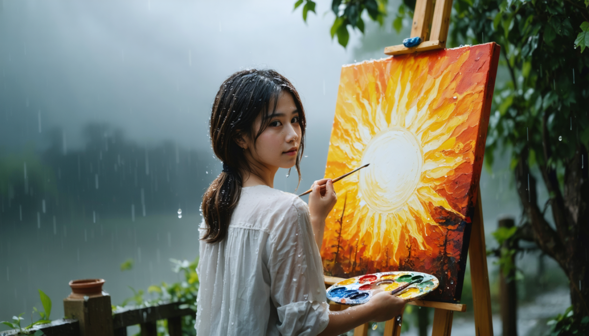 découvrez une belle métaphore d'espoir et de renouveau avec « un jour de pluie, elle peindra le soleil », une histoire inspirante qui illumine même les jours les plus sombres.